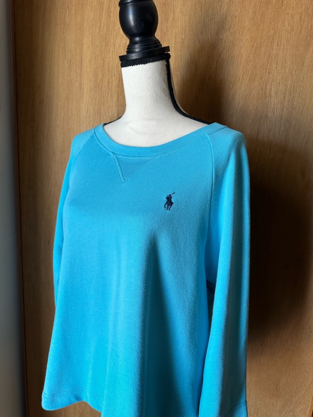 Polo by Ralph Lauren Women’s Turquoise Crewneck Top, Size Large